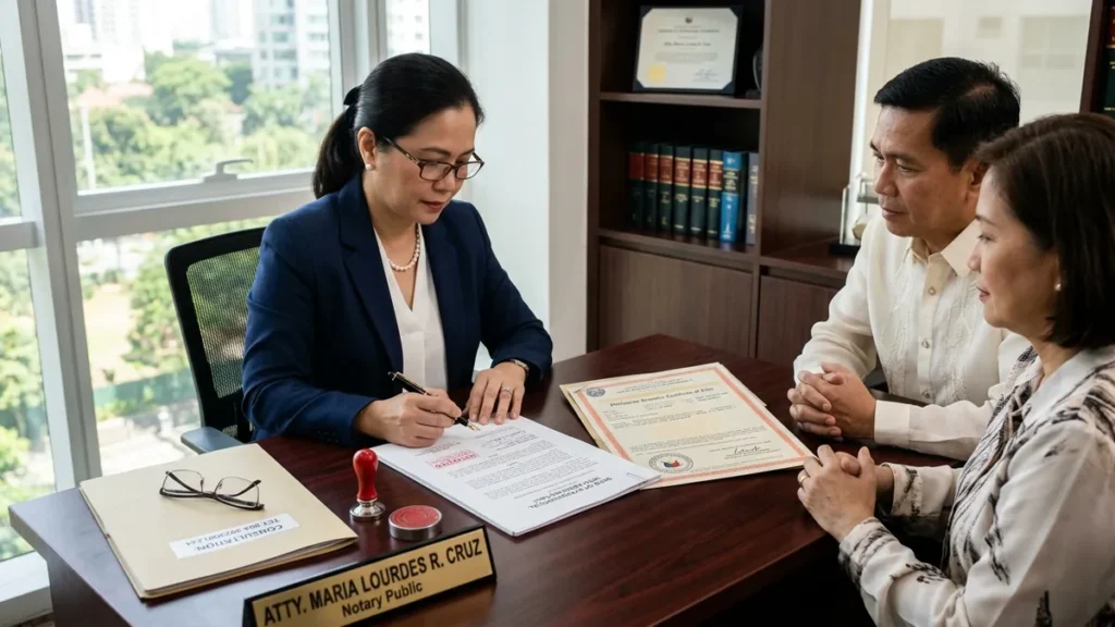 Notarized Deed of Extrajudicial Settlement with Deed of Absolute Sale and Philippine Land Title Certificate