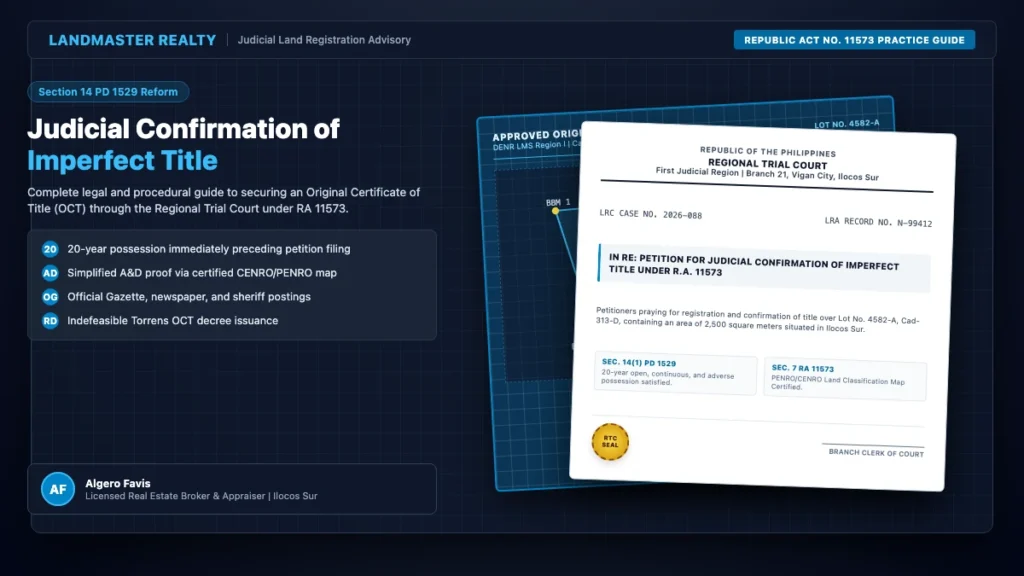 Judicial Confirmation of Title RA 11573 Philippines: Guide