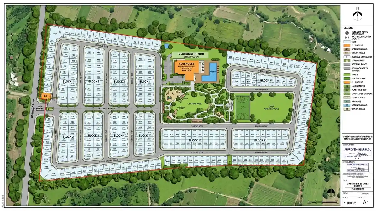 Approved Residential Subdivision Master Development Plan and Lot Boundary Layout in Metro Vigan
