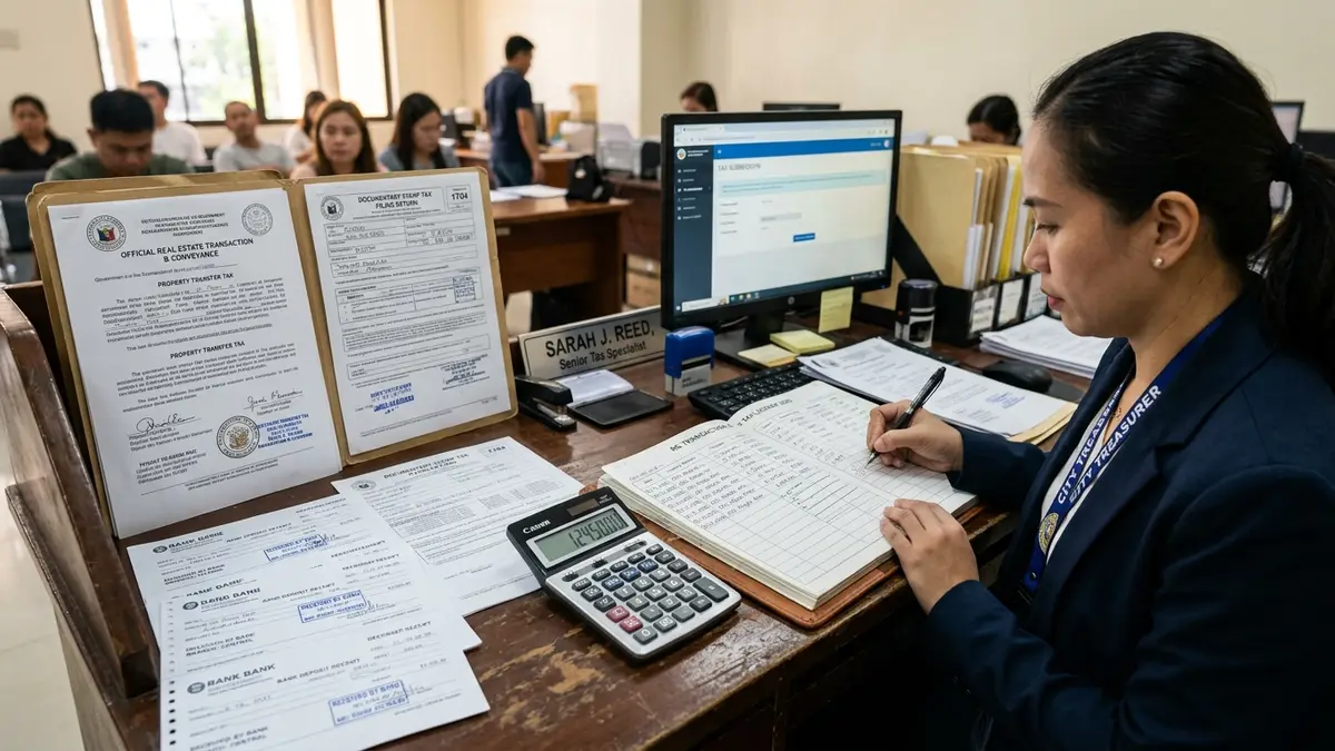 Bureau of Internal Revenue ONETT Processing Counter: Real Estate Tax Assessment and Documentary Stamp Tax Payment Review