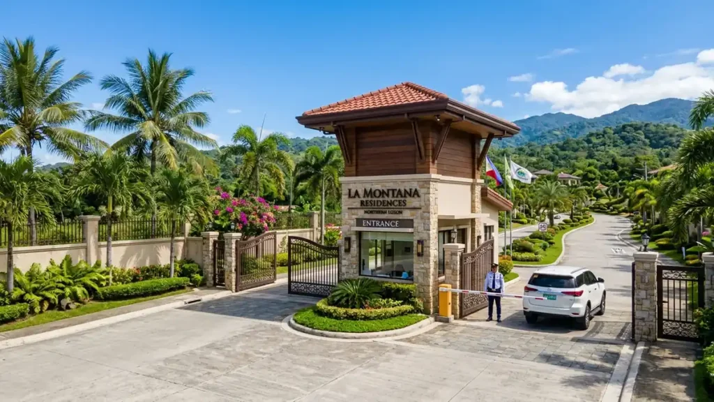 Modern Gated Residential Subdivision Entrance Gate and Security Guardhouse in Metro Vigan Ilocos Sur